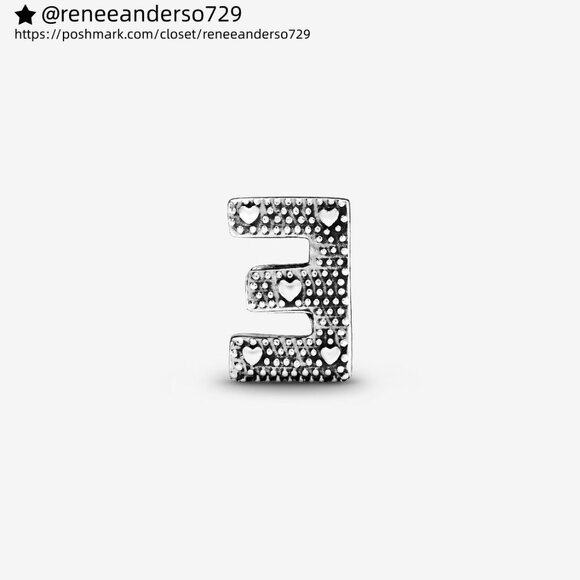Pandora Letter E Alphabet Charm - Picture 1 of 6
